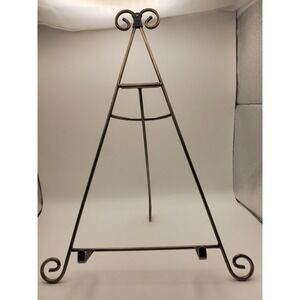 Vintage Style Metal Display Easel Folding Tabletop Stand for Art, Plates & Books